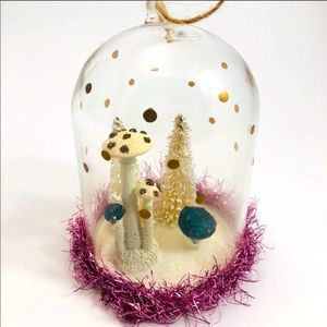 2/$25 🍣 Mushroom Cloche Holiday Ornament